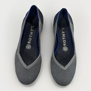 Rothy’s The Flat Round Toe Grey Comfort Ballet Flats Women’s Size 6